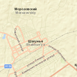 Shakhun’ya Street Map