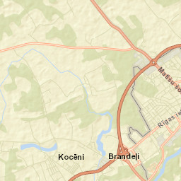 Kocēni Street Map