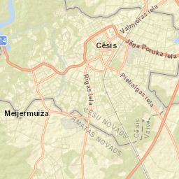 Cēsis Street Map