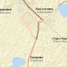 Likhoslavl’ Street Map
