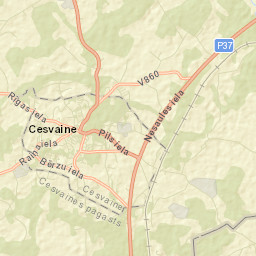 Cesvaine Street Map