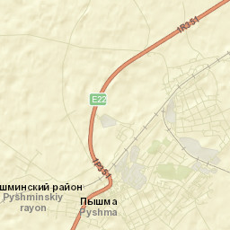 Pyshma Street Map