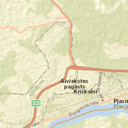Pļaviņas Street Map