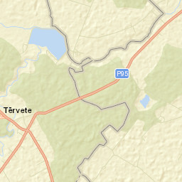 Tērvete Street Map