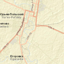 Yur’yev-Pol’skiy Street Map
