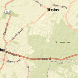 Auning Street Map
