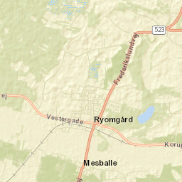 Ryomgård Street Map