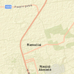 Naujoji Akmene Street Map