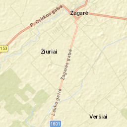 Žagarė Street Map