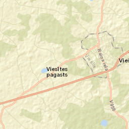 Viesīte Street Map
