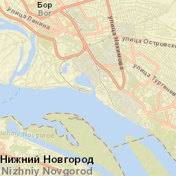 Bor Urban Okrug Street Map