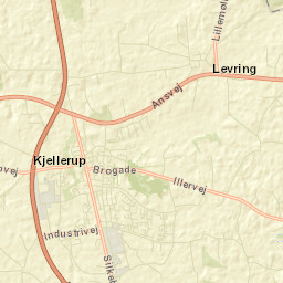 Kjellerup Street Map