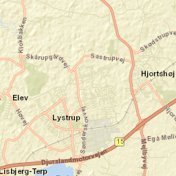 Lystrup Street Map