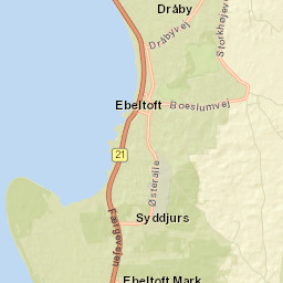 Ebeltoft Street Map