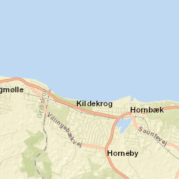 Hornbæk Street Map