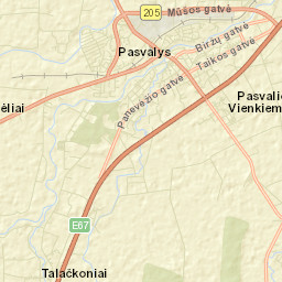 Pasvalys Street Map