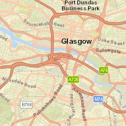 Glasgow City Street Map
