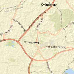 Slangerup Street Map