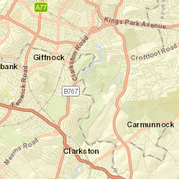 Giffnock Street Map