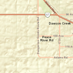 Dawson Creek Street Map