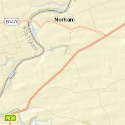 Cornhill-on-Tweed, Northumberland TD12, UK Street Map