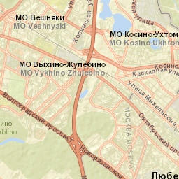 Vykhino-Zhulebino Street Map