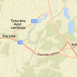 Tytuvėnėliai Street Map
