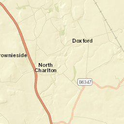 A1, Northumberland, UK Street Map