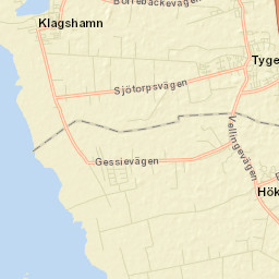 Tygelsjö Street Map