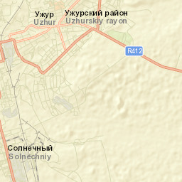 Uzhur Street Map
