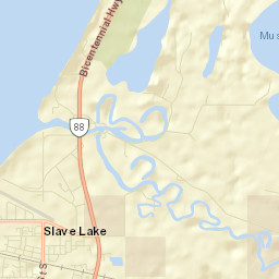 Slave Lake Street Map
