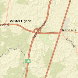 Rønnede Street Map