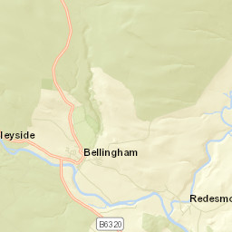 B6320, Bellingham, Hexham, Northumberland Street Map