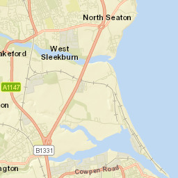 Stakeford Bridge, Northumberland NE62, UK Street Map