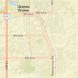 Grande Prairie Street Map