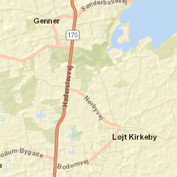 Løjt Kirkeby Street Map