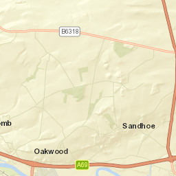 Sandhoe, Hexham, Northumberland NE46 4LY, UK Street Map
