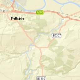 A695, Hexham, Northumberland NE46, UK Street Map