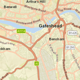 Gateshead Street Map