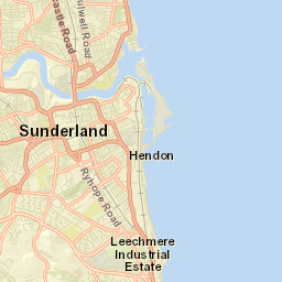 Sunderland, uk Street Map