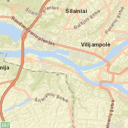 Akademija (Kaunas) Street Map