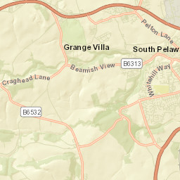 Unnamed Road, County Durham, UK Street Map