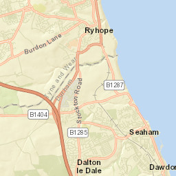 Ryhope Street Map