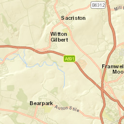 Witton Gilbert Street Map