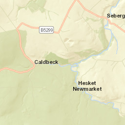 Pasture Lane, Lake District National Park Street Map