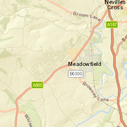 A167, Durham, County Durham DH6, UK Street Map