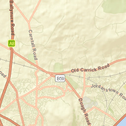 Carnmoney Street Map