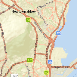 Newtownabbey Street Map