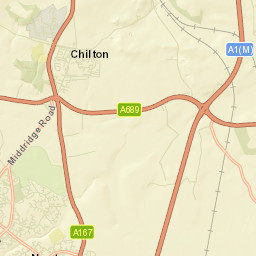 Chilton, Chilton Hall (NE-bound, Unmarked), Chilton, Ferryhil Street Map