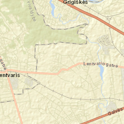 Lentvaris Street Map